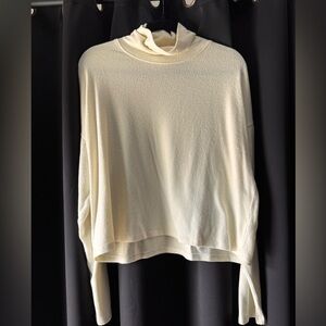 Double Zero Cream Turtleneck Top